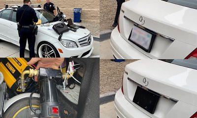 Thief Finally Arrested After Evading Police With A Rotating License Plate On His Mercedes - autojosh