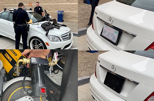 Thief Finally Arrested After Evading Police With A Rotating License Plate On His Mercedes - autojosh