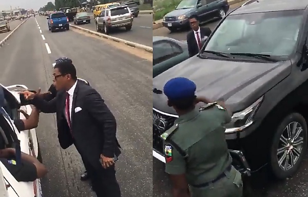 TV Presenter, Caught Driving On BRT Lane, Threatens To Call Governor On Policemen (Video) - autojosh