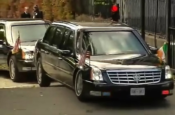 When the US presidential limo got stuck on a ramp 