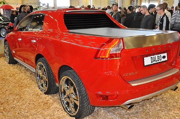 Volvo XC60 Pickup Truck With Six Wheels Stole The Show At Car Meet - autojosh 