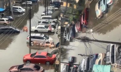 Today's Photos : Dozens Of Cars Submerged In Rainwater At Dolphin Estate, Lagos - autojosh