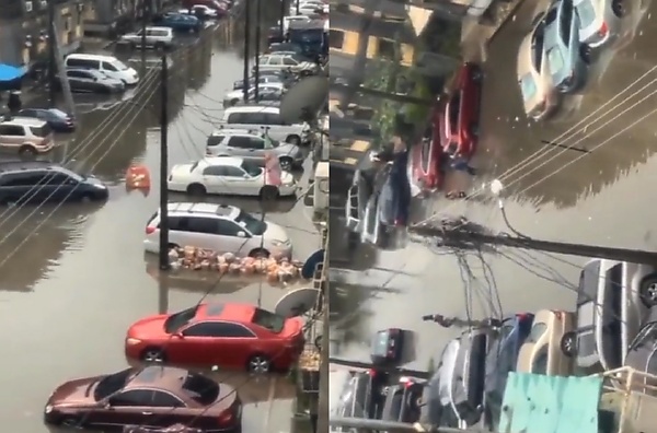 Today's Photos : Dozens Of Cars Submerged In Rainwater At Dolphin Estate, Lagos - autojosh