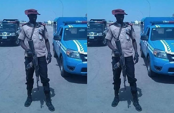 We Don't Carry Guns, Officer In Old Viral Picture Punished — FRSC - autojosh