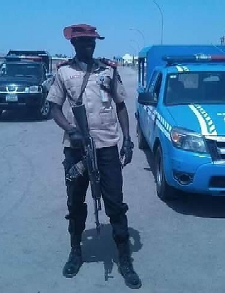 We Don't Carry Guns, Officer In Old Viral Picture Punished — FRSC - autojosh 