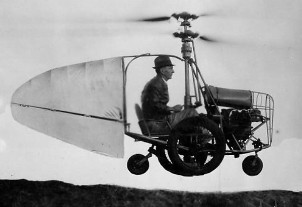 Today's Photo: Jess Dixons Got Tired Of Being Stuck In Traffic, So He Built A “Flying Car” Around 1940 - autojosh