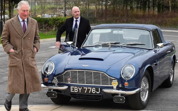 Today's Photos : King Charles And His 1970 Aston Martin That Uses Wine As Fuel Instead Of Petrol - autojosh 