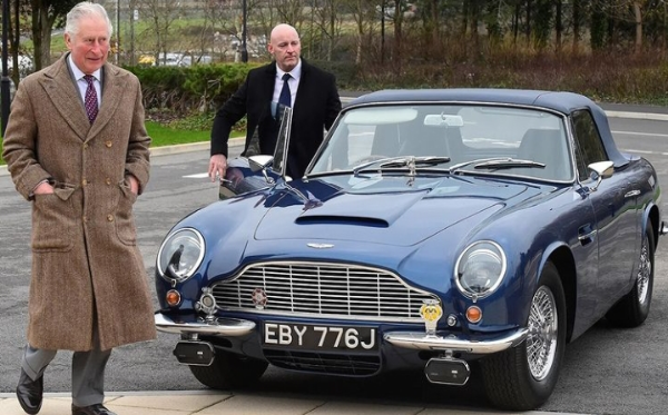 Today's Photos : King Charles And His 1970 Aston Martin That Uses Wine As Fuel Instead Of Petrol - autojosh