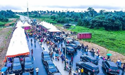 35th Anniversary : Obasanjo Inaugurates 29-km Etinan-Ndon Eyo Road In Akwa Ibom State - autojosh