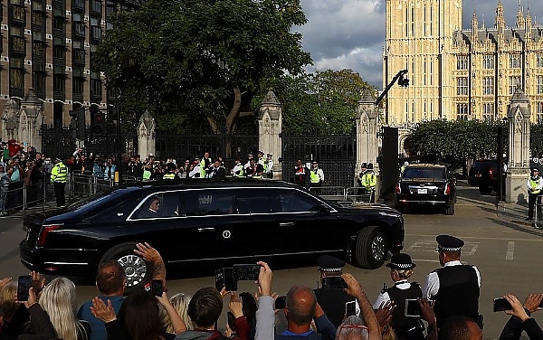Moment US President Joe Biden Arrive At Westminster Hall To Pay Respects To Queen Elizabeth II - autojosh 