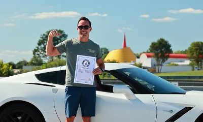 YouTuber Sets New Guiness World Record After Reversing A Corvette For One Mile In 75 Seconds - autojosh