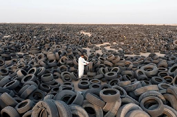 Inside The 'Tyre Graveyard' In Kuwait Filled With 42 Million Tyres, Now Being Turned Into Floor Tiles - autojosh 