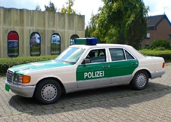 Armored Mercedes Police Car Used As Escort To Transport Money To Bank Has Doors Fitted With Guns - autojosh 