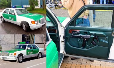 Armored Mercedes Police Car Used As Escort To Transport Money To Bank Has Doors Fitted With Guns - autojosh