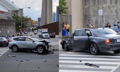 Honda CR-V Driver Failed To Stop For A Red Light, Smashes Into Rolls-Royce Ghost - autojosh