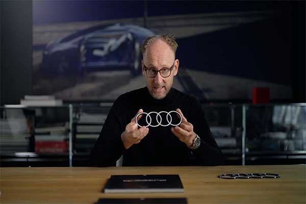 Audi Launches New 2D Black And White Logo Design For Its Four Rings Which Is Flatter