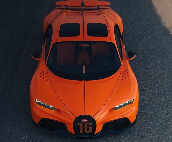 Today's Photos : Tangerine-colored Bugatti Chiron Super Sport On An Empty Dubai Desert Road - autojosh 