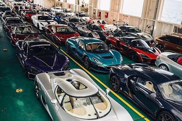 Photos : Bugattis, Koenigseggs Being Shipped On A Ferry Ahead Of Supercar Owners Circle Event In Croatia - autojosh 