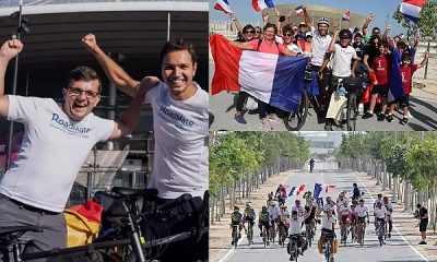 2 Frenchmen Cycle 7,000km From Paris To Qatar To Support France, Journey Took 3-Months - autojosh