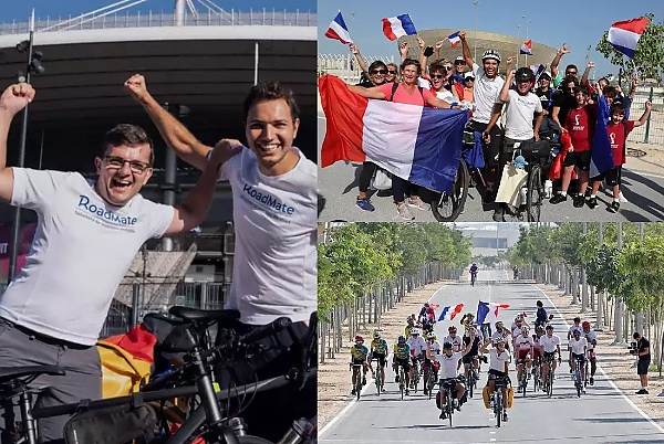 2 Frenchmen Cycle 7,000km From Paris To Qatar To Support France, Journey Took 3-Months - autojosh