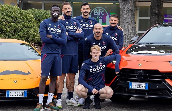 Movember : Lamborghinis, Bologna FC Players Wears Moustaches To Raise Funds For Men’s Health Issues - autojosh 