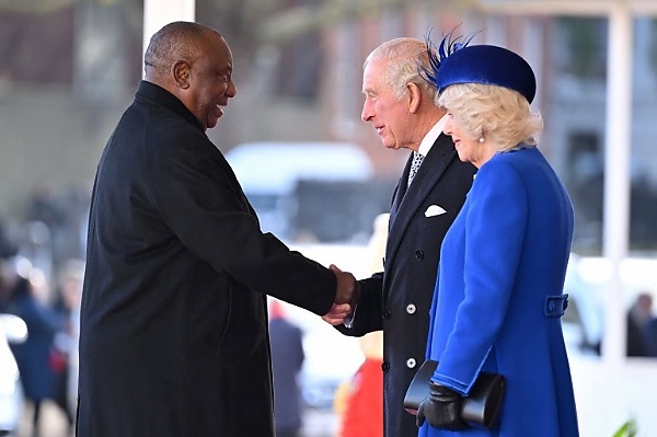 South African President Rides In King Charles' ₦5B Billion Bentley State Limo During State Visit To UK - autojosh 