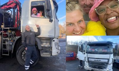 DJ Cuppy Visits Her Fiance’s Family, Poses With His Dad's DAF Truck - autojosh