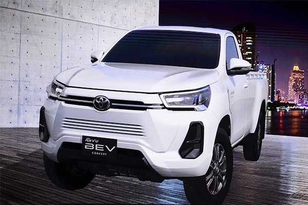 Toyota Showcases Hilux Revo Electric Pickup Truck Concept In Thailand