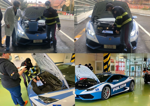 Italian Police Used Lamborghini To Deliver Urgently Needed Kidneys To 2 Patients - autojosh