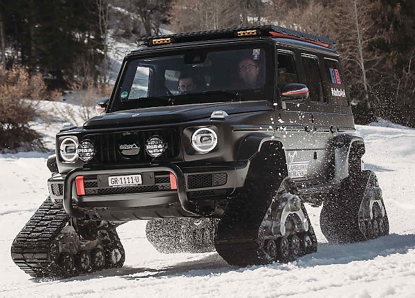 Snow Tank : Man Spent $148,000 To Fix A Caterpillar Tracks On His Mercedes G-Wagon - autojosh 