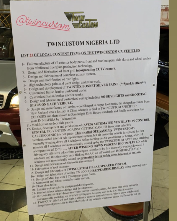 Twincustom Nigeria Ltd Launches Three Bespoke Models At The Silverbird Galleria - autojosh 