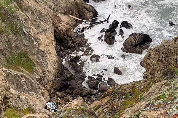 Tesla Plunges 250 Feet Off California Cliff With All Passengers Surviving The Ordeal 