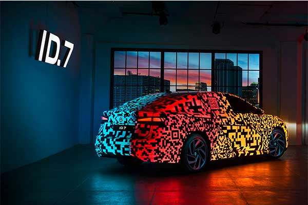 Volkswagen ID.7 EV Sedan Debuts Camouflaged Ahead Of CES In Las Vegas