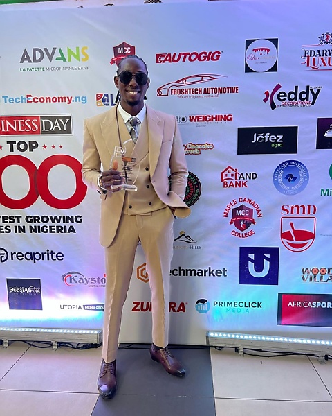 Celebrity Mechanic, Froshtech, Receives Award At BusinessDay Top 100 SMEs In Nigeria - autojosh 