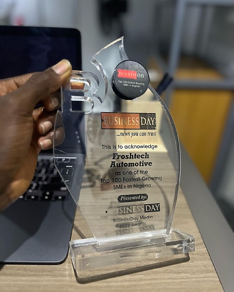 Celebrity Mechanic, Froshtech, Receives Award At BusinessDay Top 100 SMEs In Nigeria - autojosh 