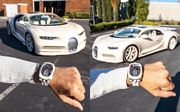 Manny Khoshbin Shows Off His $1M Chiron Wristwatch That Matches His $4M Bugatti Chiron - autojosh 