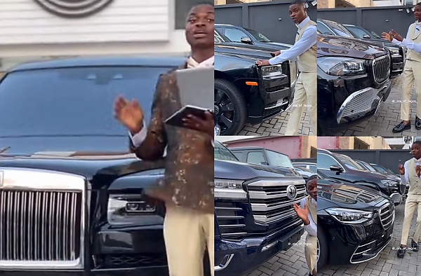 Nigerian Carfluencer Shows Off A Garage That Houses All-black Car Collection Worth ₦1.5 Billion - autojosh