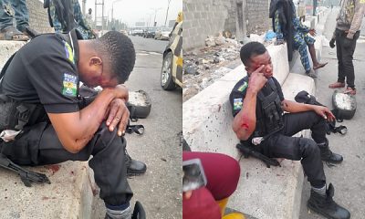 PHOTOS: Policeman Injured In A Hit-and-run Crash In Lagos - autojosh