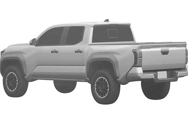 Photos Of the Day: Check Out Patent Drawings Of The 2024 Toyota Tacoma Revealed In Brazil