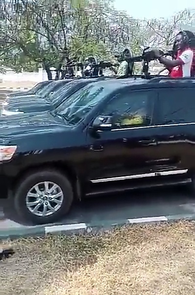 Dino Melaye Shows Armored SUVs Fitted With Machine Guns That Kogi Gov Plans To Use To Cause Violence (Video) - autojosh 