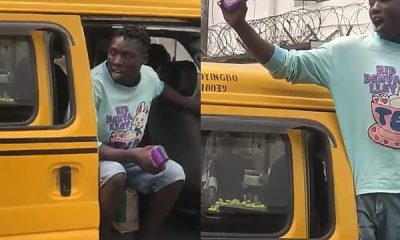Today's Photos : Amid Cash Scarcity, Lagos Commercial Bus Conductor Offers Payment Through PoS - autojosh