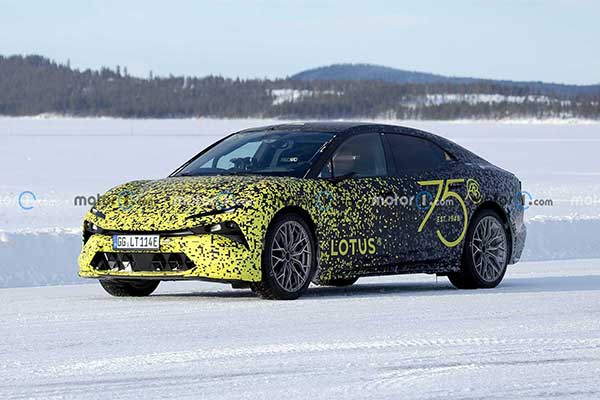 Lotus' Electric Sedan (Type 133) Envya Spy Photos Caught Testing In The Snow