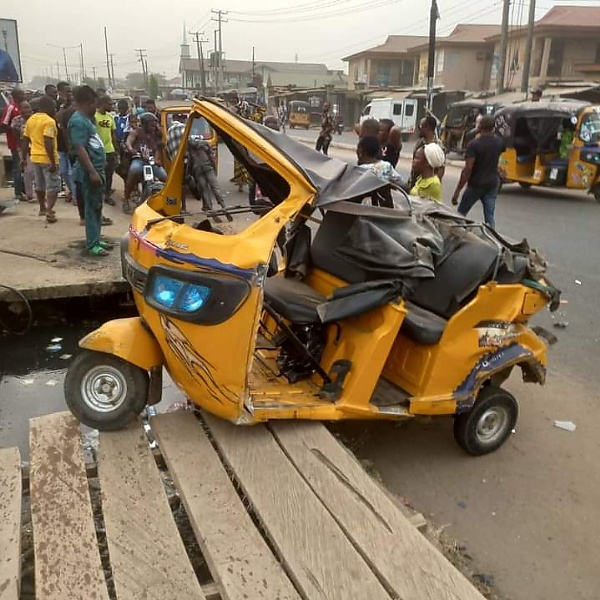 Expensive Tricycle-Mercedes Crash : LASTMA Implores Motorists To Drive Carefully - autojosh 