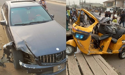 Expensive Tricycle-Mercedes Crash : LASTMA Implores Motorists To Drive Carefully - autojosh