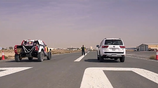 Which Is Quicker In A Drag Race : Toyota Hilux Dakar Vs Toyota Land Cruiser GR Sport? (Video) - autojosh 