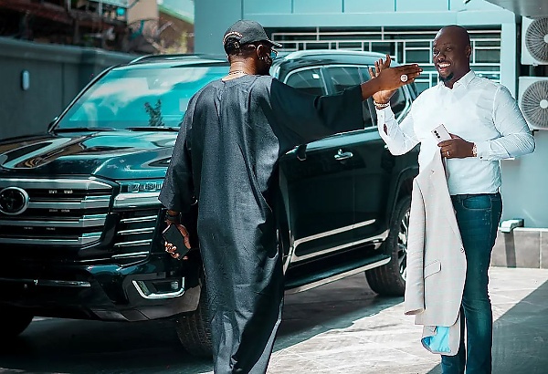 Obi Cubana Flaunts His Armored Toyota Land Cruiser 300 As Patoraking Paid Him Visit - autojosh