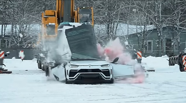 Russian r Destroys His ₦350M Lamborghini Urus To Promote His Energy  Drink