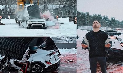 Russian YouTuber Destroys His ₦350M Lamborghini Urus To Promote His Energy Drink - autojosh