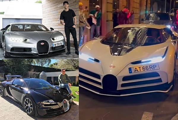 Cristiano Ronaldo And His Three Bugatti Hypercars : Their Costs, Horsepower, Top-speed, 0-60 mph 