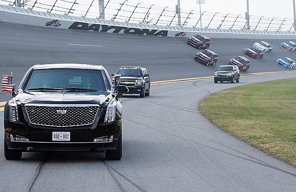 Today's Photos : When Former US President 'Trump' Raced In $1.5m Armored ‘Beast’ Limousine Around A Track - autojosh 